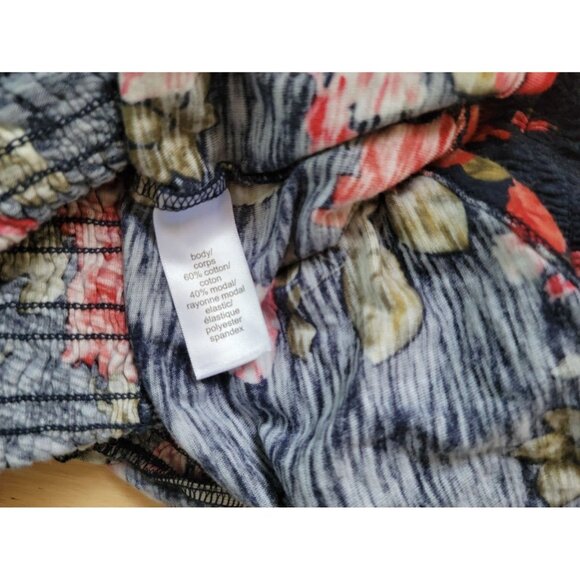 Maurices Womens Top 3X Plus Swing Sleeveless Strap Blue Pink FLO129E - Picture 7 of 9